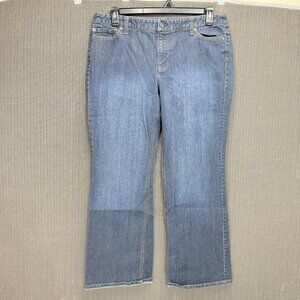 Ann Taylor Womens Size 14 Blue Slim Fit Jeans Denim Lower Waist Bootcut